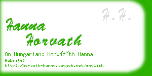 hanna horvath business card